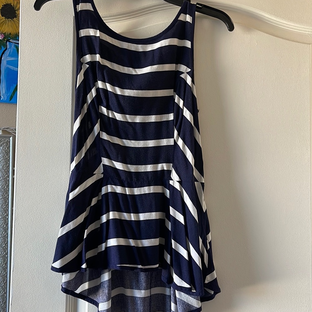 blue stripped blouse